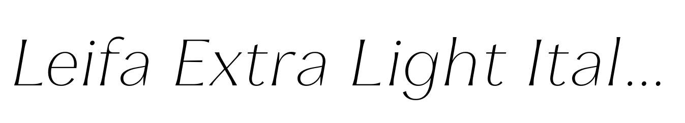 Leifa Extra Light Italic